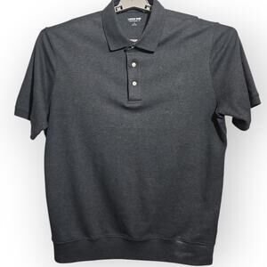 Lands’ End Men’s Polo Shirt – Size Large – 100% Cotton Supima – Charcoal Gray